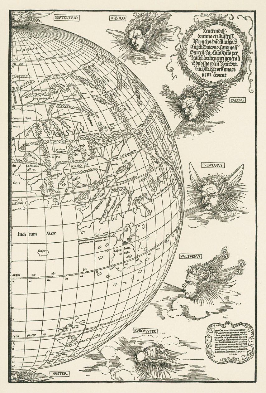 Johannes Stabius világtérképe alkotó: Albrecht Dürer or Duerer