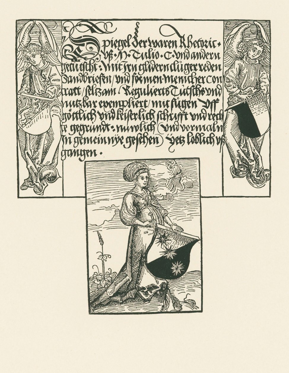 Fiatal nő kezében címerrel alkotó: Albrecht Dürer or Duerer