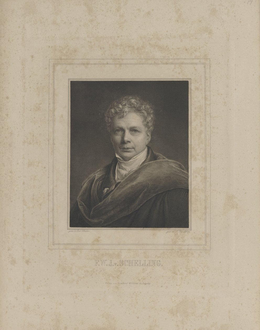 Friedrich Wilhelm Joseph Schelling 1775-1854, c. 1840. alkotó: Albrecht Fürchtegott Schultheiss