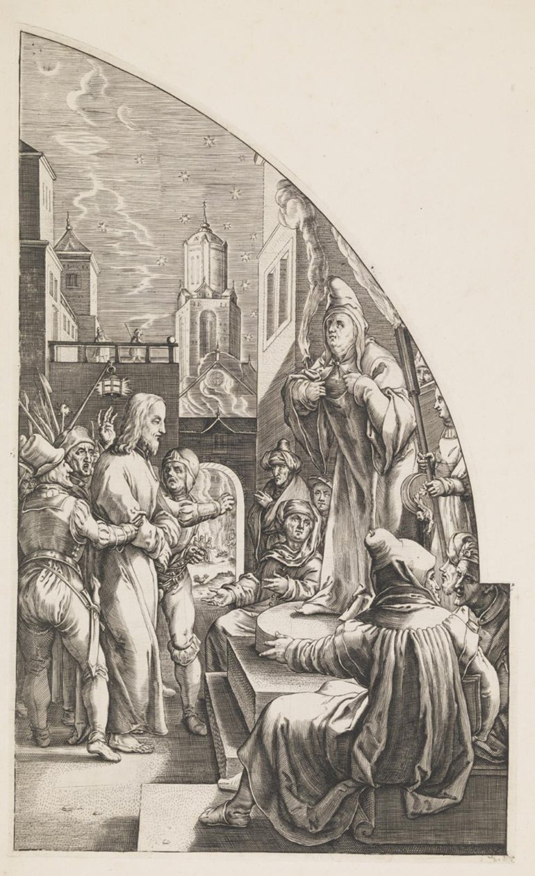 Krisztus Kajafás előtt alkotó: Albrecht von Horn
