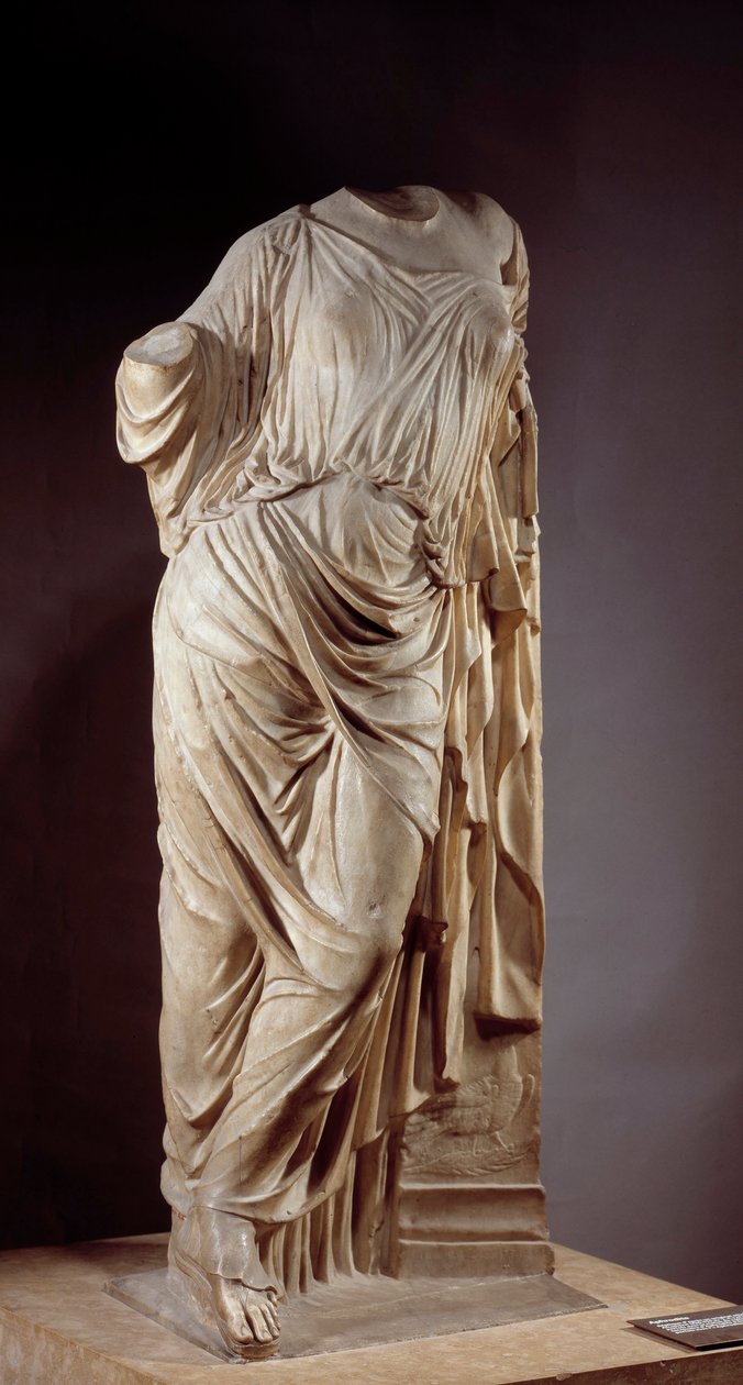 Aphrodité az oszlophoz. Márványszobrászat Aphrodité után, Alcamene, a Kr.e. V. századi görög szobrász által használt Dim. 1,18 m Párizs, Musee du Louvre alkotó: Alcamenes (attr. to)