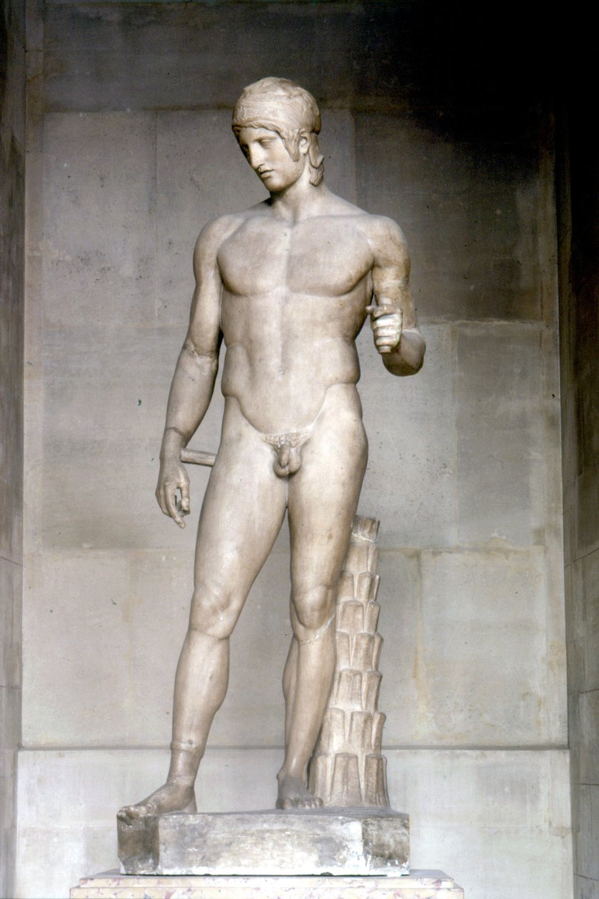 Arest Ares Borghese-nek hívják. Alcamene szobra, ie 5. század. Musee du Louvre alkotó: Alcamenes (attr. to)
