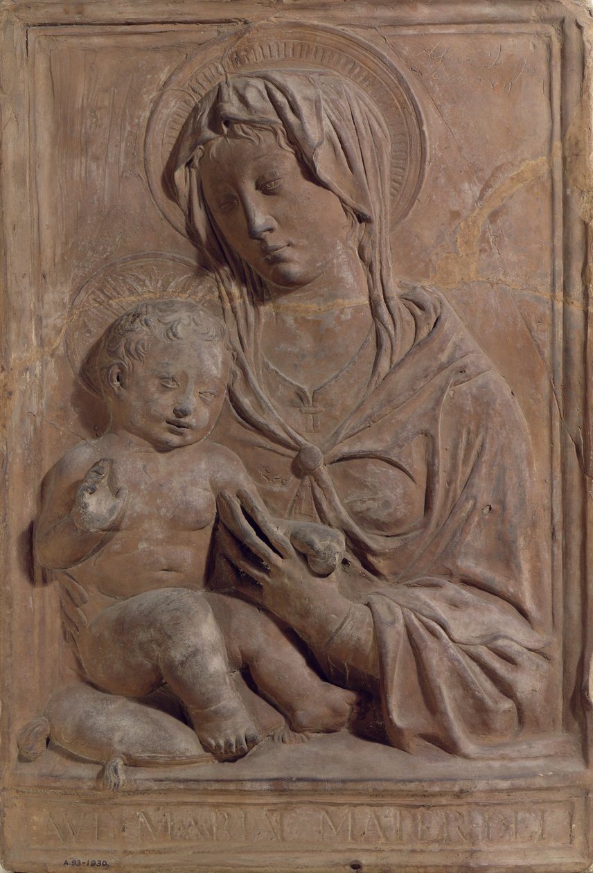 Madonna és gyermeke, 1929 (terrakotta) alkotó: Alceo Dossena