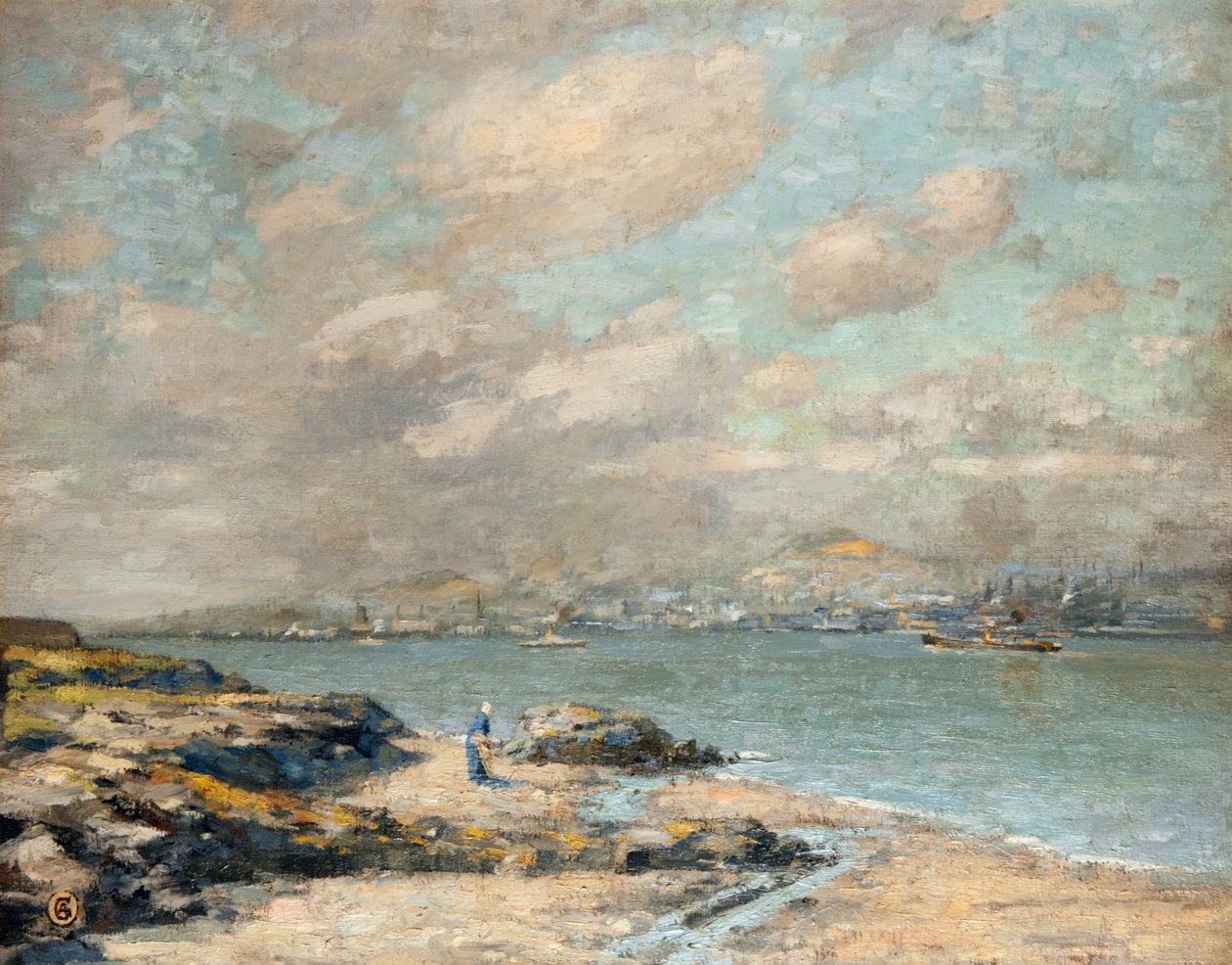 Dundee Tayportból (olaj, vászon) alkotó: Alec Grieve