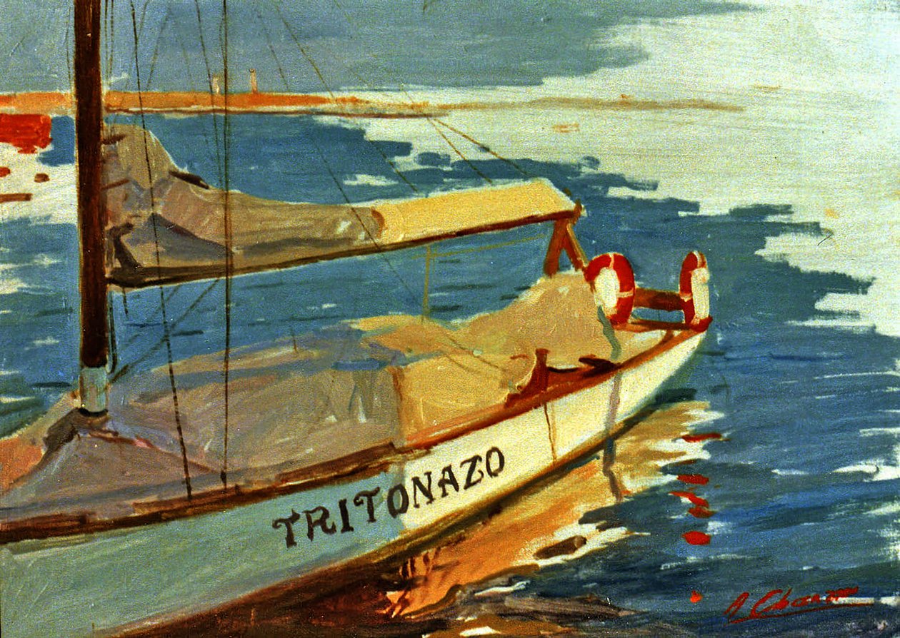 Marina hajóval alkotó: Alejandro Cabeza