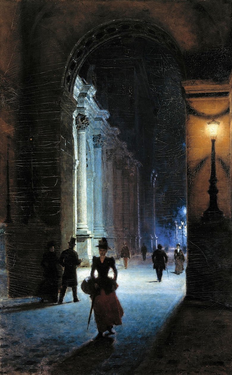 Louvre éjszaka alkotó: Aleksander Gierymski