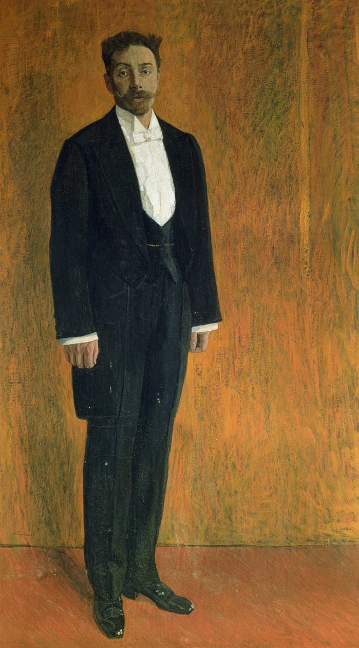 Alexander Skryabin (1872-1915) portréja (gouache és pasztell kartonon) alkotó: Aleksandr Jakovlevic Golovin