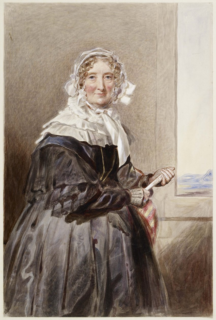 Marie-Amélie, Franciaország királynőjének portréja (akvarell és testfesték krémpapíron) alkotó: Aleksandr Pavlovich Bryullov