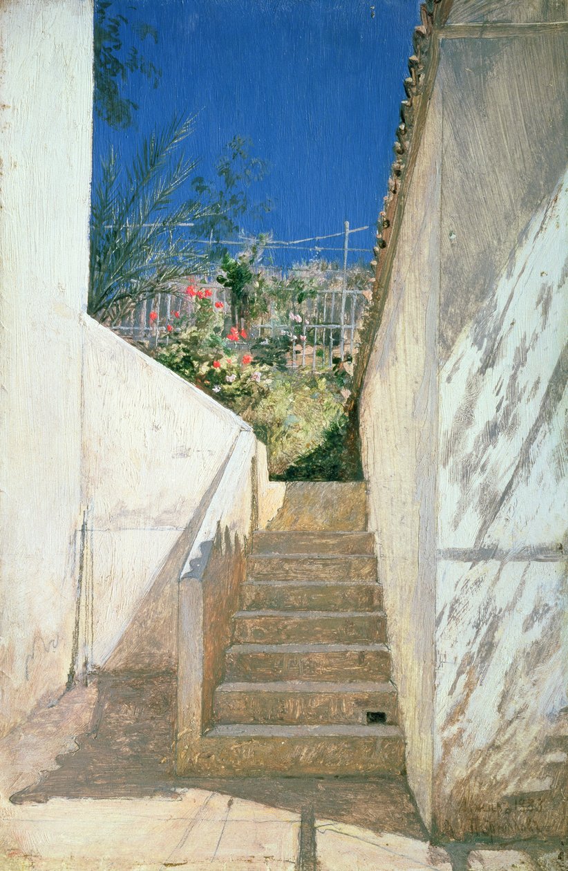 Lépések a kertben, Algéria, 1883 alkotó: Aleksandr Pavlovich Bryullov