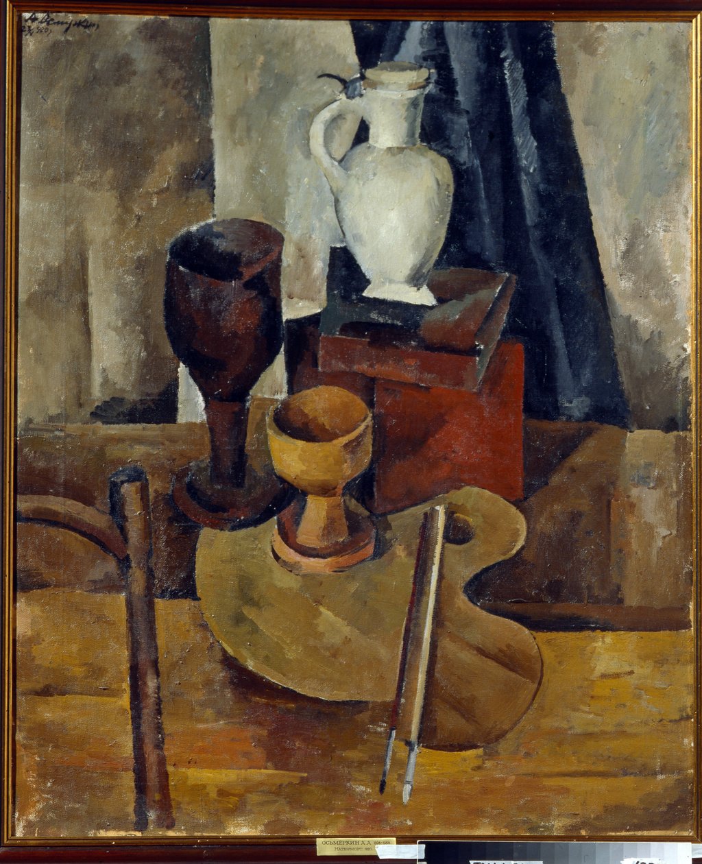 Csendélet palettával alkotó: Aleksandr Aleksandrovich Osmerkin