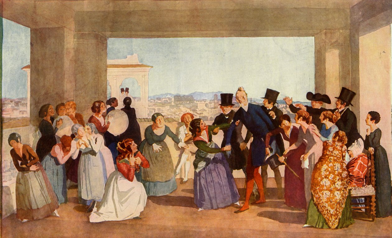 Októberi ünnepség Rómában, 1842, 1965. alkotó: Aleksandr Ivanov