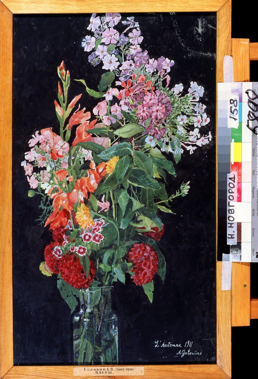"Virágcsokor" Alekszandr Jakovlevics Golovin (Alexander Golovin) festménye (1863-1930) 1911 Állami Művészeti Múzeum, Nyizsnyij Novgorod alkotó: Aleksandr Jakovlevic Golovin