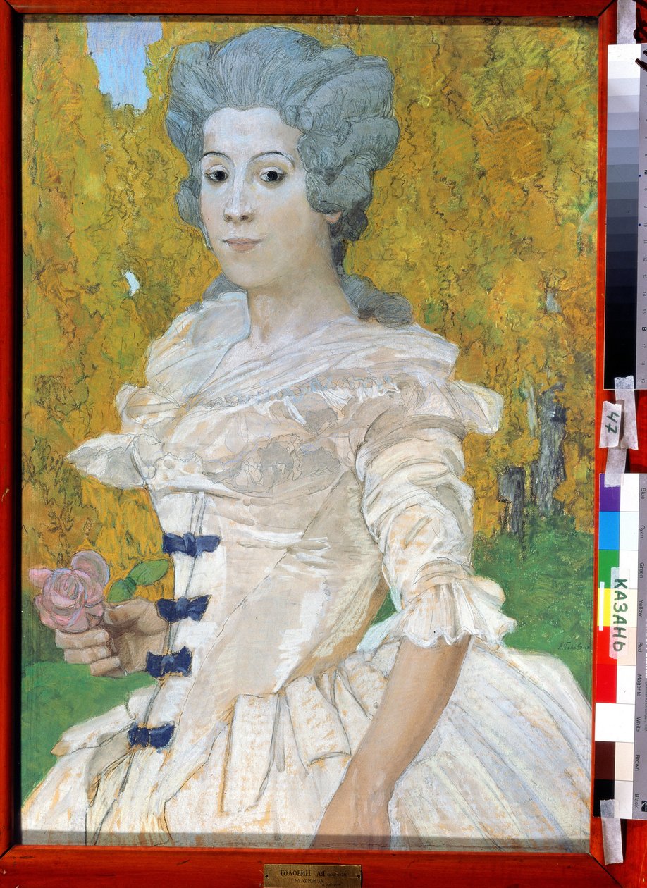 ""Marquise portréja"" Peinture de Alexander Yakovlevich Golovin (Alexandre Golovine) (1863-1930) 1908 Állami Művészeti Múzeum, Tatár Köztársaság, Kazan alkotó: Aleksandr Jakovlevic Golovin