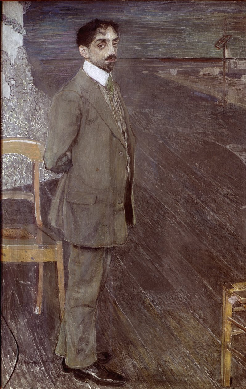 Mihail Kuzmin portréja, 1910 (tempera és pasztell, vászon) alkotó: Aleksandr Jakovlevic Golovin