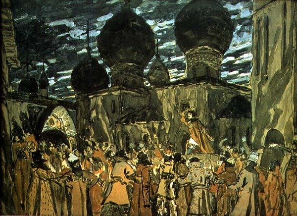 Színpadkép egy színházi előadáshoz, 1901 alkotó: Aleksandr Jakovlevic Golovin