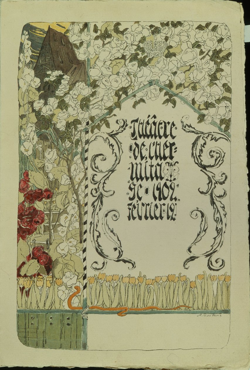 Színházi műsor a Faust című színházi darabhoz, 1902 alkotó: Aleksandr Jakovlevic Golovin