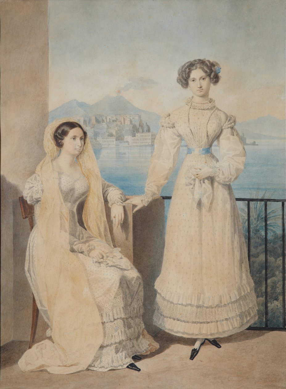 Dorothea grófnő 1804-1863 és Katalin 1803-1888 von Tiesenhausen portréja, 1825 alkotó: Aleksandr Pavlovich Bryullov