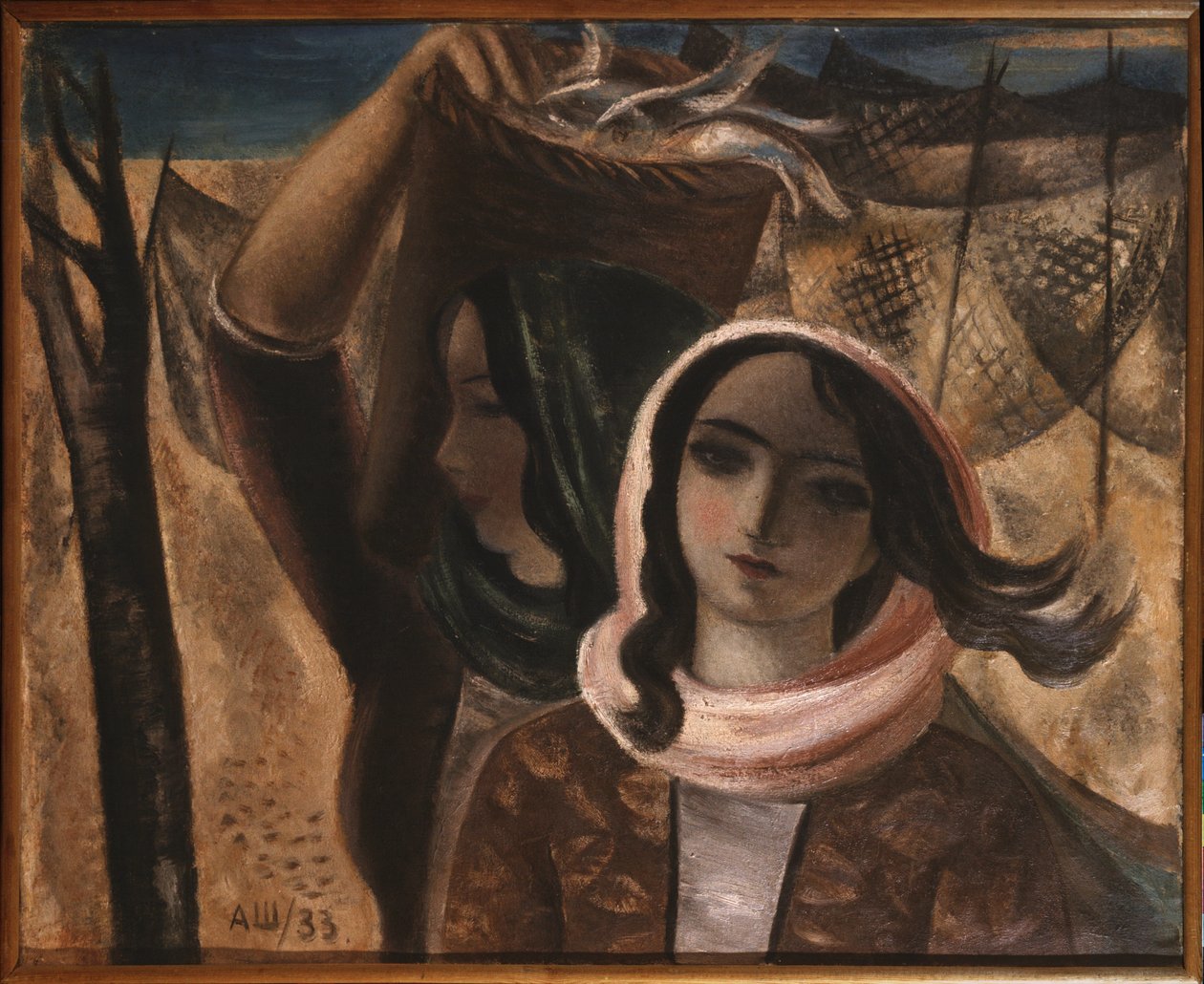 A halászok. Alekszandr Vasziljevics Sevcsenko (1883-1948) festménye, olaj, vászon alkotó: Aleksandr Vasilievich Shevchenko
