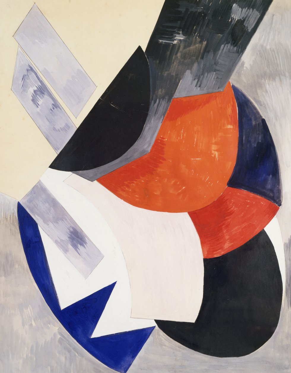 Színes ritmus (ceruza és gouache papíron) alkotó: Aleksandra Aleksandrovna Ekster