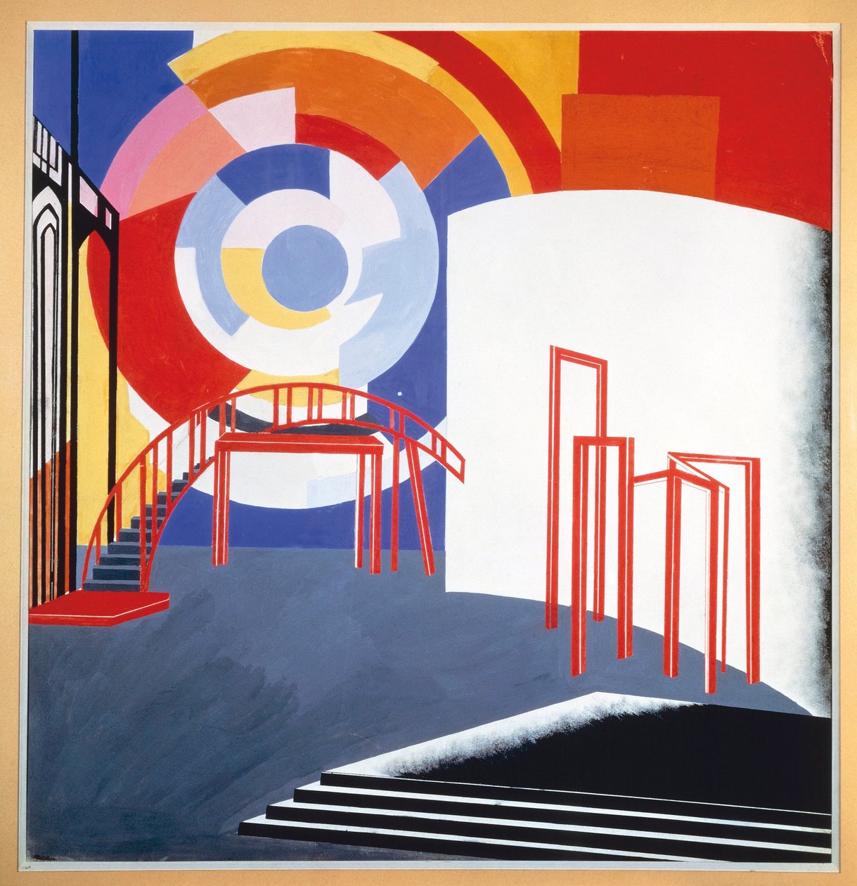 Vázlat egy festői tervhez, 1924 körül (guache papíron) alkotó: Aleksandra Aleksandrovna (1884 1949) Ekster