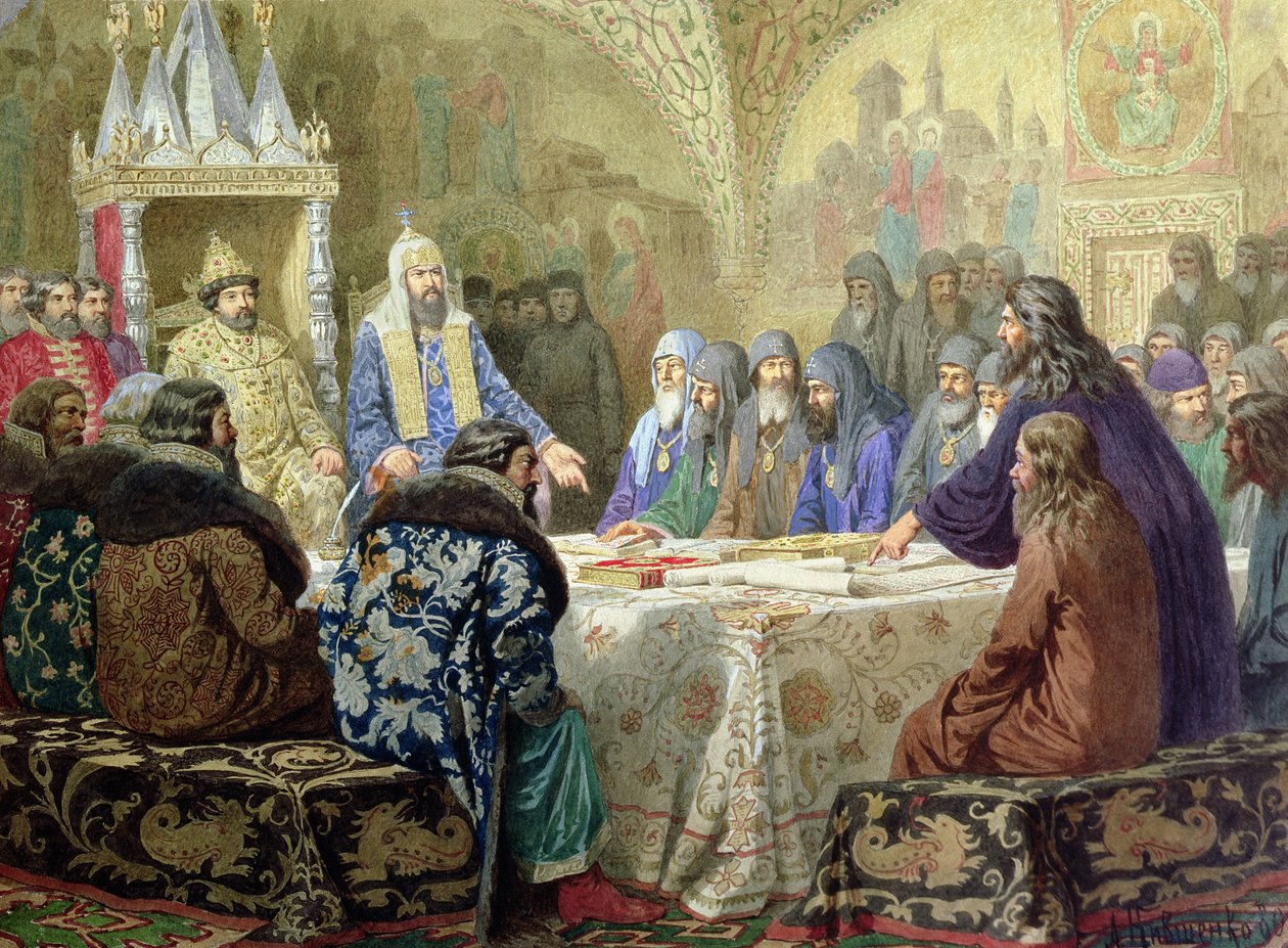 1634-es zsinat: Az egyházi disszidencia kezdete Oroszországban, 1880 alkotó: Aleksei Danilovich Kivshenko