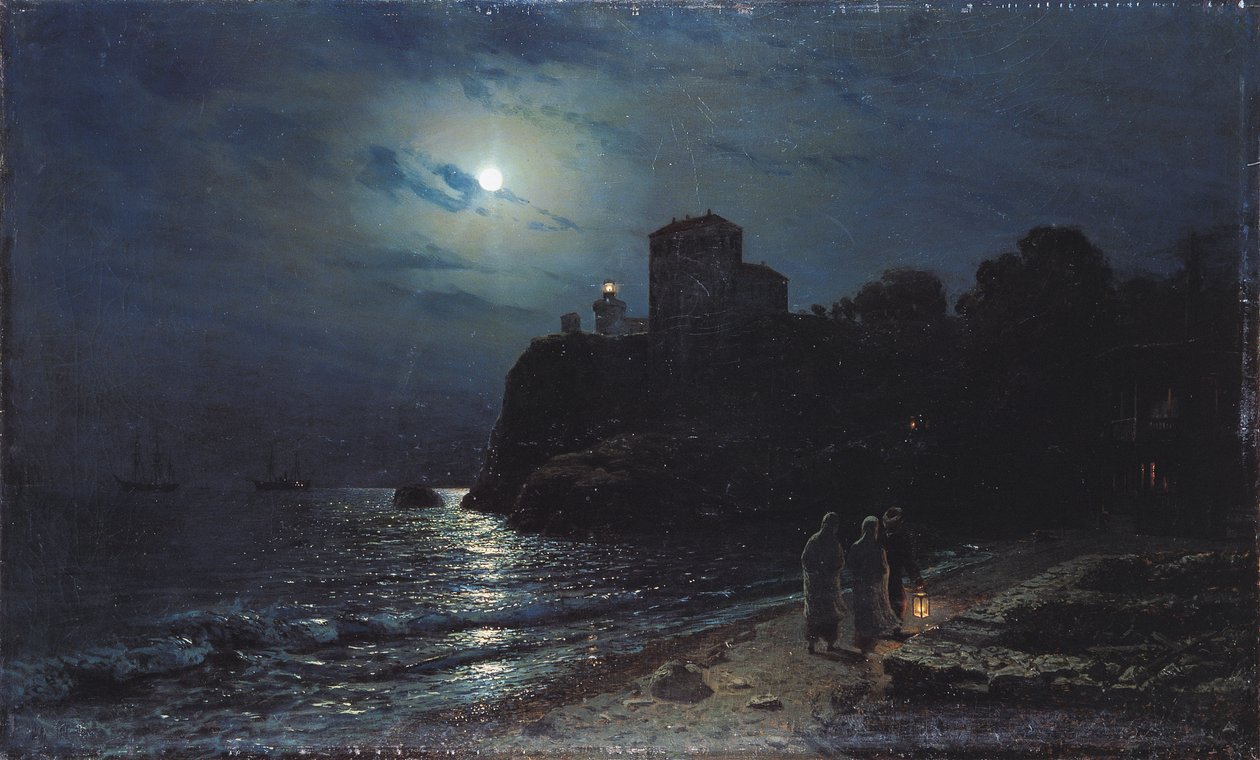 Holdfény a tó szélén, 1870 alkotó: Alexei Kondratjewitsch Sawrassow