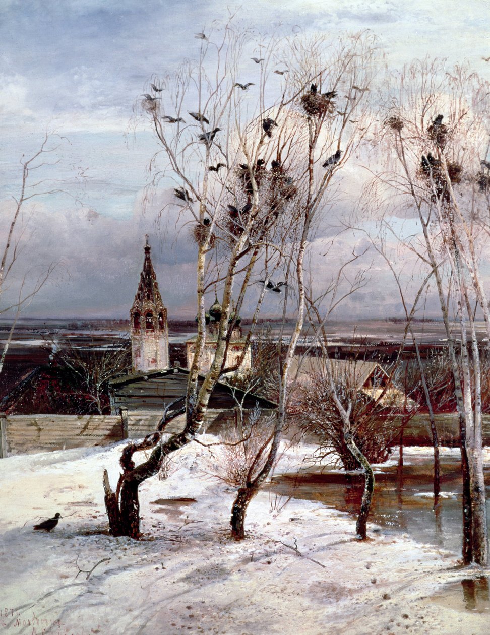 A Rooks visszatért, 1871 alkotó: Alexei Kondratjewitsch Sawrassow