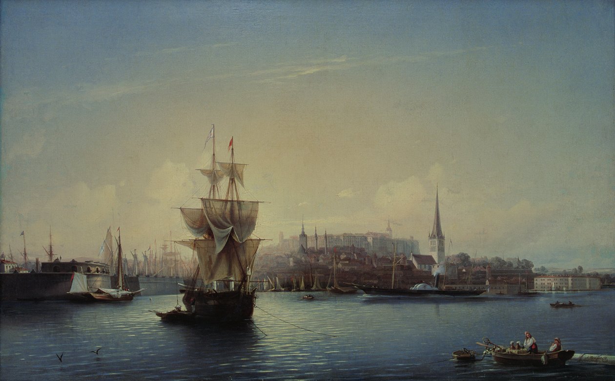 Tallinn kikötője, 1853 alkotó: Aleksei Petrovich Bogolyubov