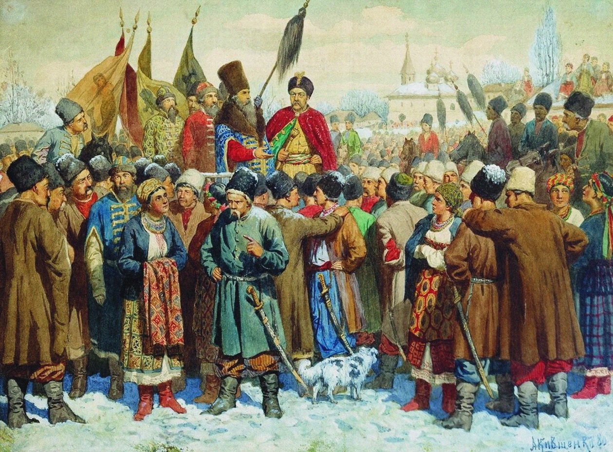 Boyar Vasili Buturlins beszéde a perejaszlavi radában, 1880 alkotó: Aleksei Danilovich Kivshenko