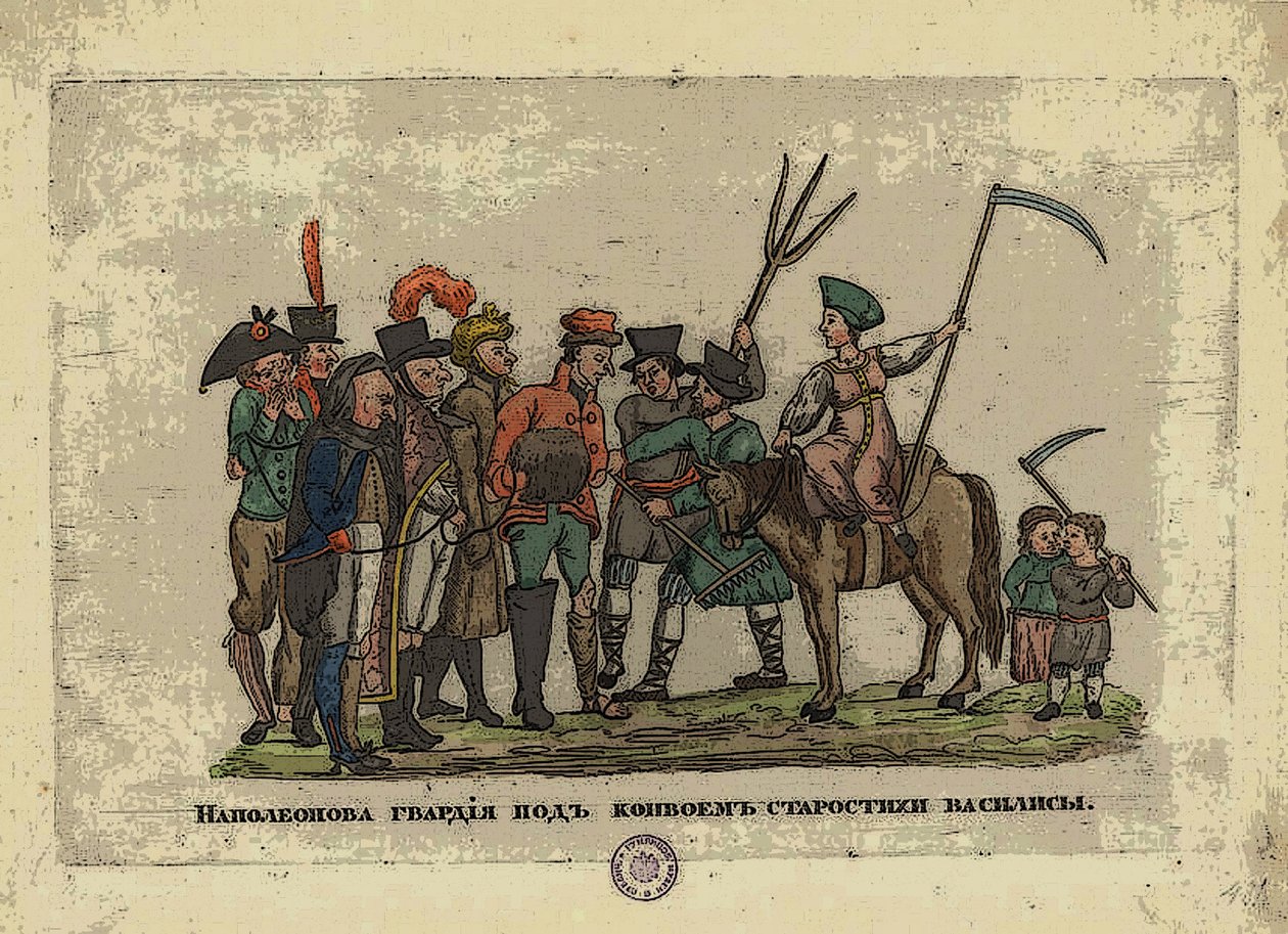 Grande Armée Starosta Vasilisa kíséretében, 1812 után alkotó: Aleksei Gavrilovich Venetsianov