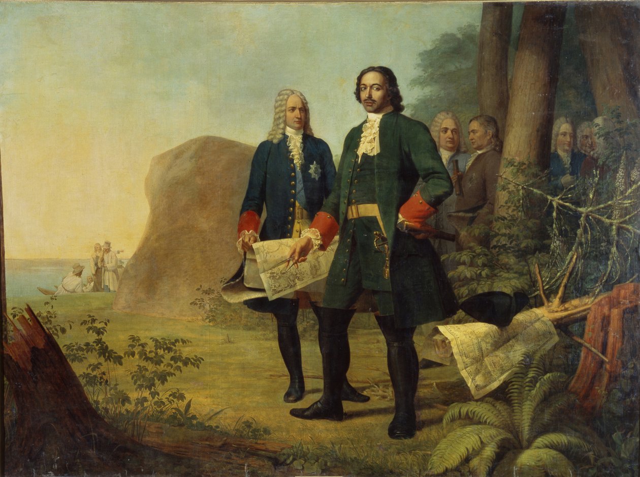 Nagy Péter. Szentpétervár alapítása, 1838 alkotó: Aleksei Gavrilovich Venetsianov