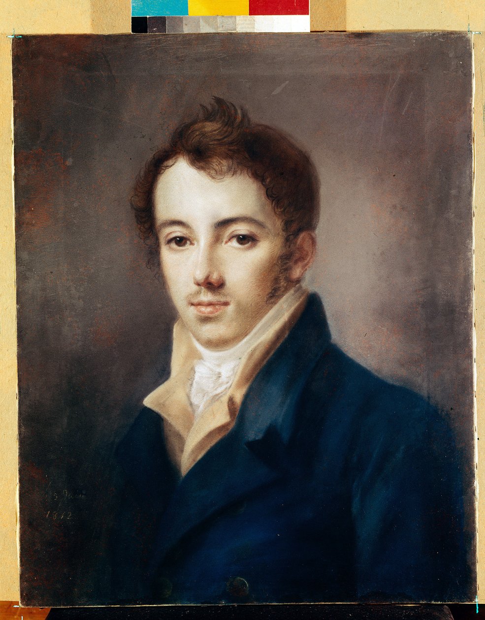 Portrait du decembriste (decabriste) Michail A. Fonvizin (1787-1854). (Portrait of the Decembrist M.A.Fonvizin). Oeuvre de Alexei (Alexis) Gevrilovich Venetsianov (1780-1847), pastel sur carton   1324872   hu       hungarian Successfully Translated  Origin alkotó: Aleksei Gavrilovich Venetsianov