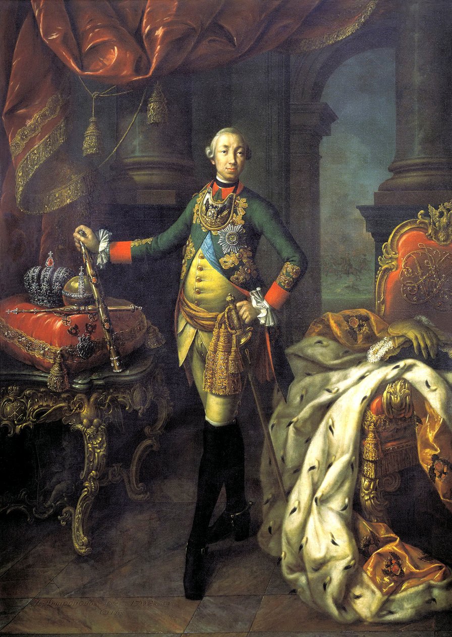 „III. Péter cár portréja”, 1762. alkotó: Aleksei Petrovich Antropov