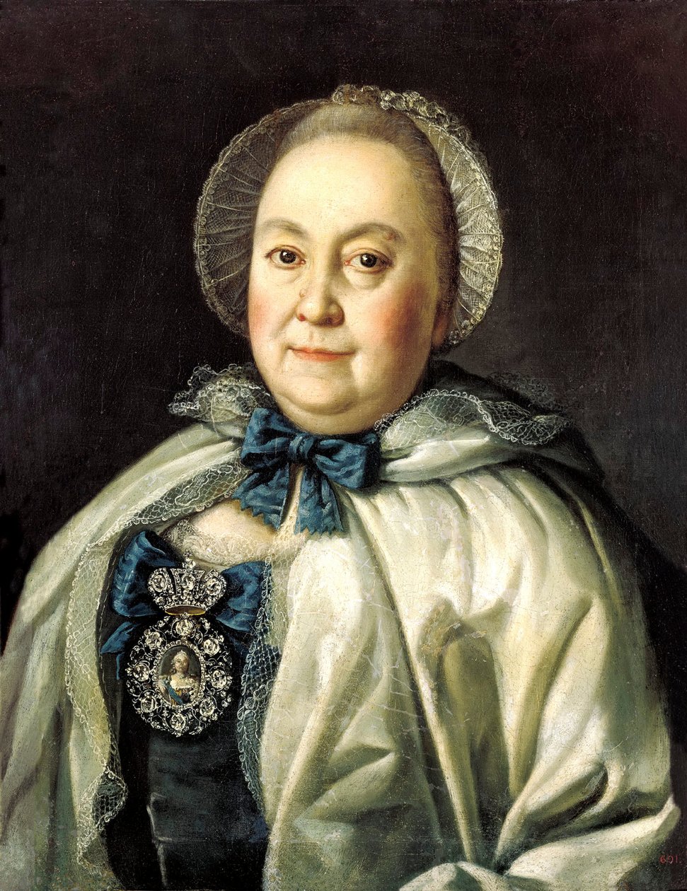 „Maria A. Rumyanceva várakozó grófnő portréja”, 1698-1788, 1764. alkotó: Aleksei Petrovich Antropov