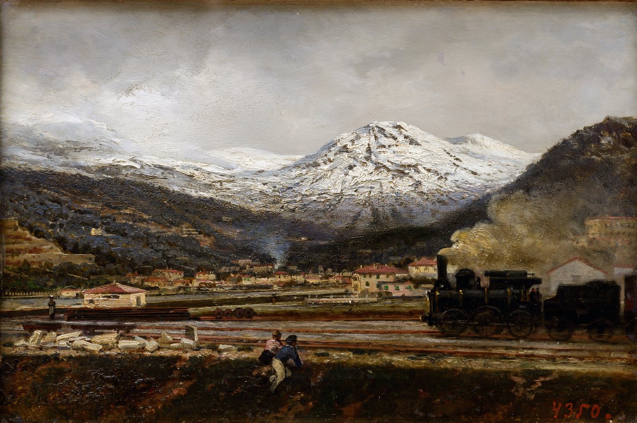 Hegyi táj Alekszej Petrovics Bogoljubov (Bogoliubov vagy Bogolioubov) (1824-1896) alkotó: Aleksei Petrovich Bogolyubov