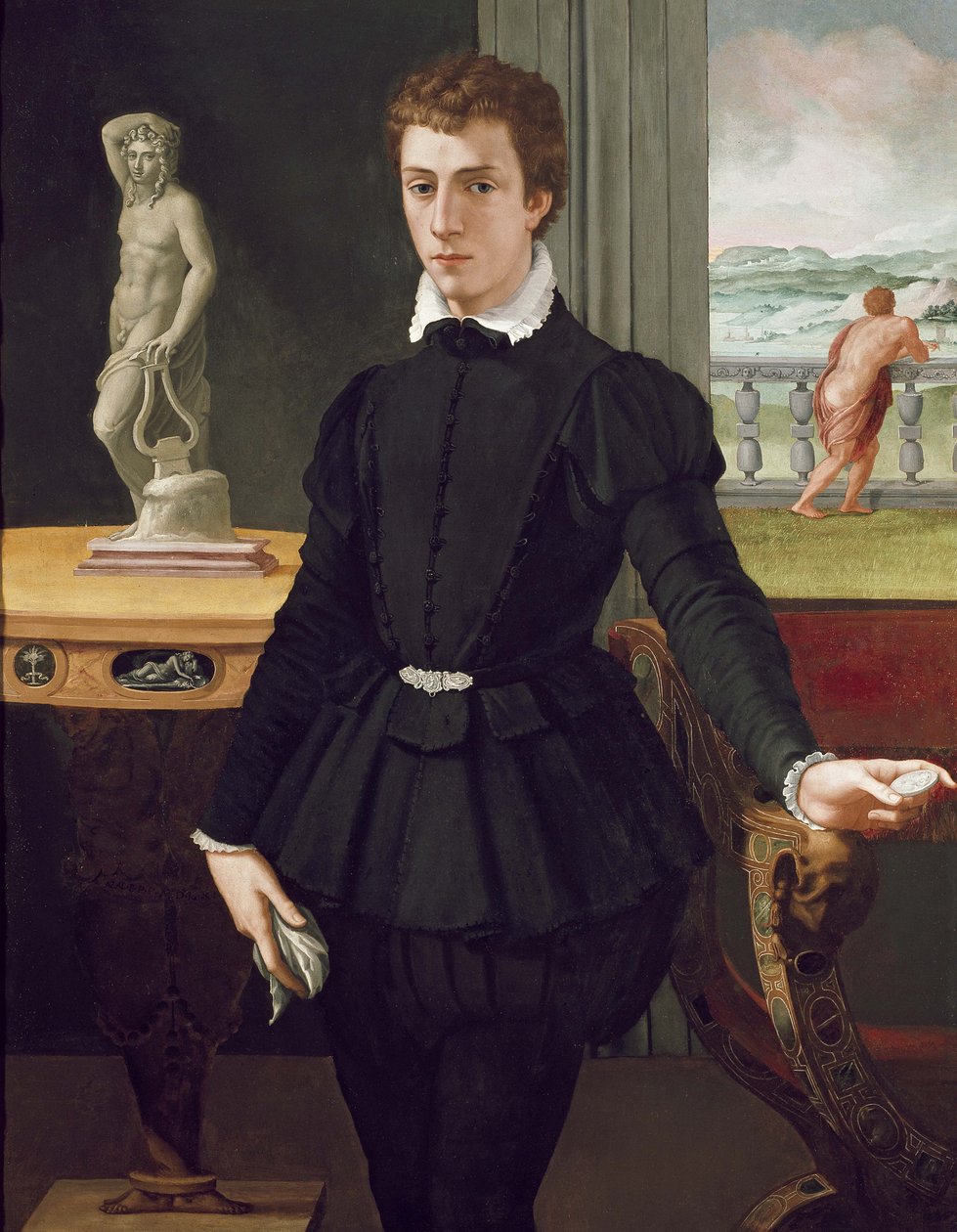 Egy fiatalember portréja, 1560 után alkotó: Alessandro Allori