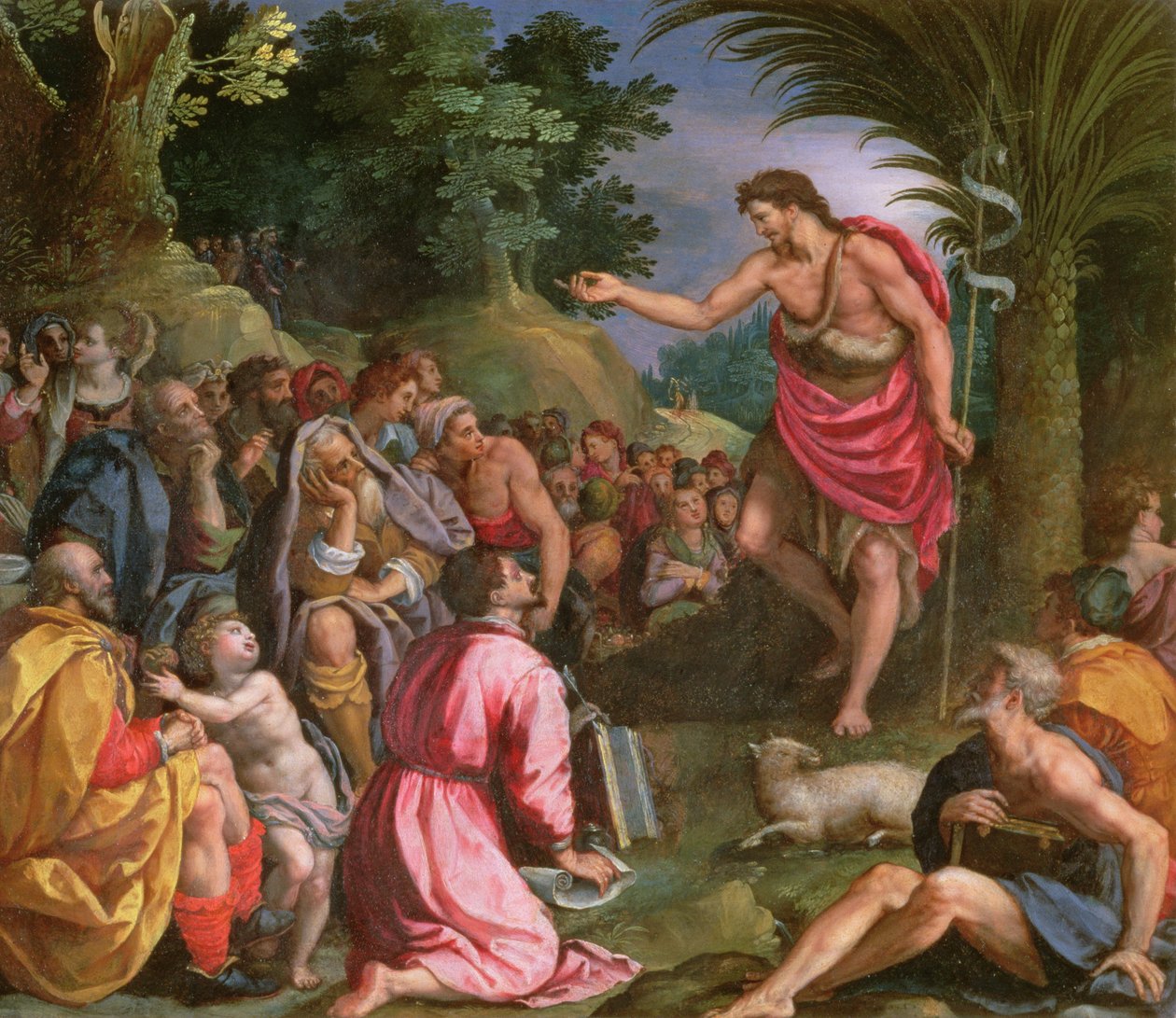 Keresztelő Szent János igehirdetés alkotó: Alessandro Allori