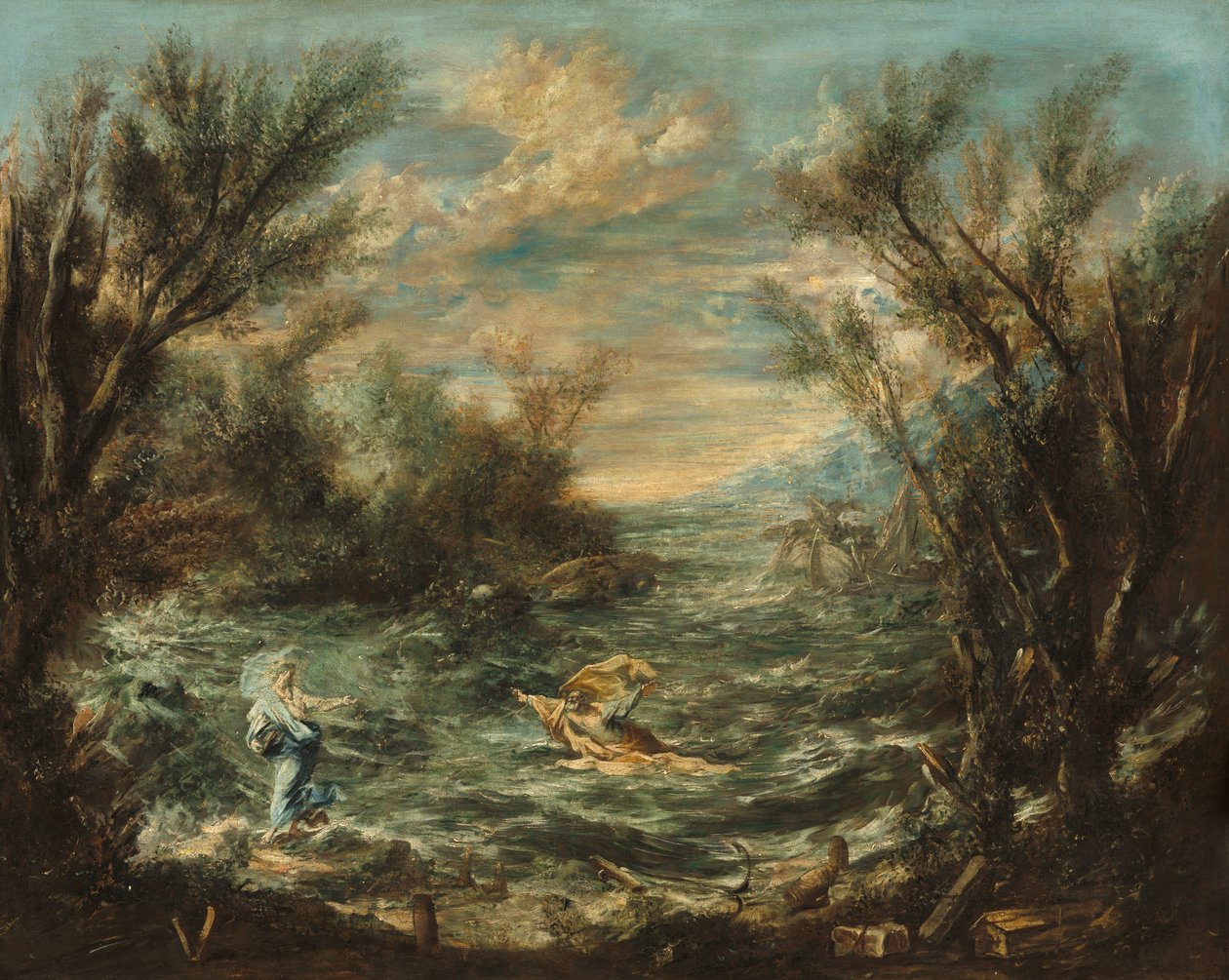 Krisztus a Galileai -tengeren alkotó: Alessandro Magnasco