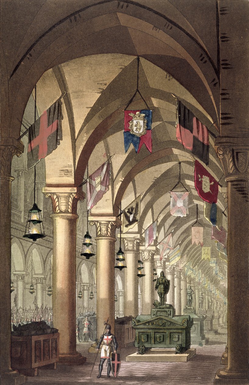 A templomos lovagok sírjai, 1820-39 körül (akvatinta) alkotó: Alessandro Sanquirico