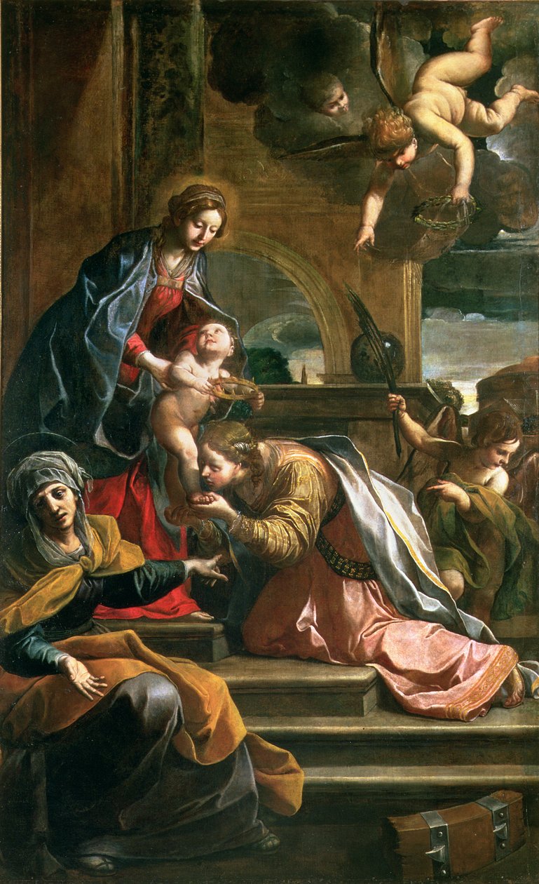 Szent Katalin misztikus házassága alkotó: Alessandro Tiarini