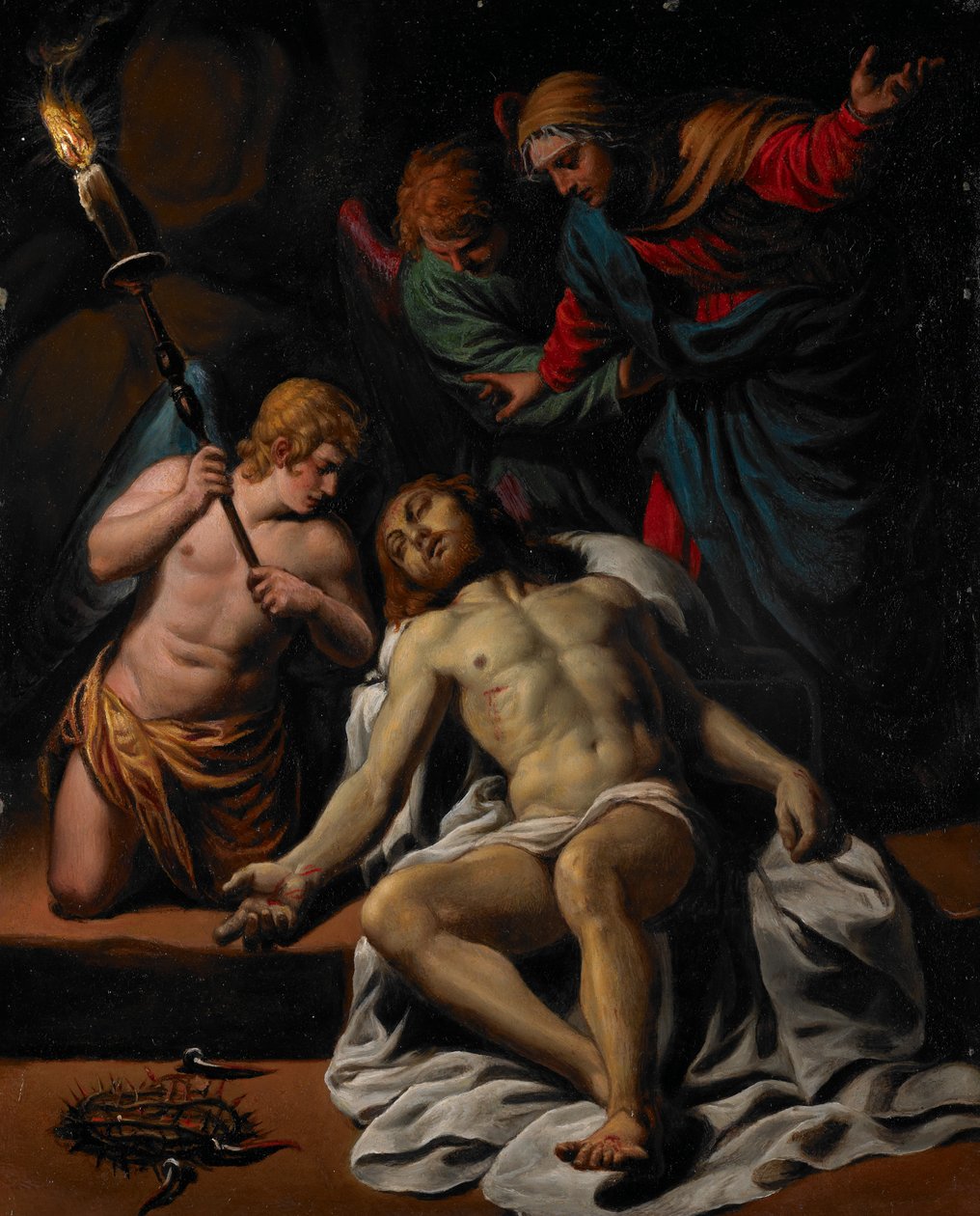 The Lamentation, 1617 körül (olaj, aranyszínnel, rézzel) alkotó: Alessandro Turchi