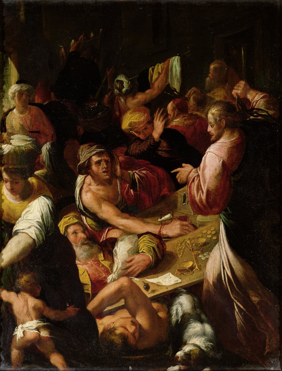 Jézus kiűzi a kereskedőket a templomból alkotó: Alessandro di Vincenzio Fei