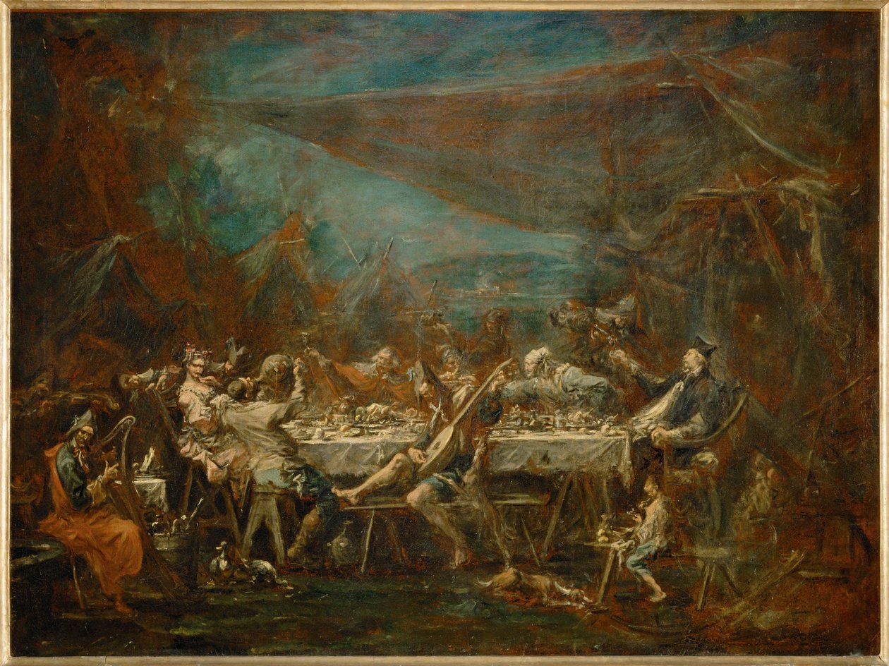Banquet nuptial de bohemiens - Esküvői bankett ... alkotó: Alessandro (style of) Magnasco
