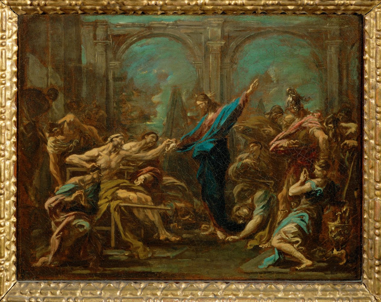 Jesus guerissant les paralytiques - Krisztus meggyógyítja a bénákat ... alkotó: Alessandro (style of) Magnasco