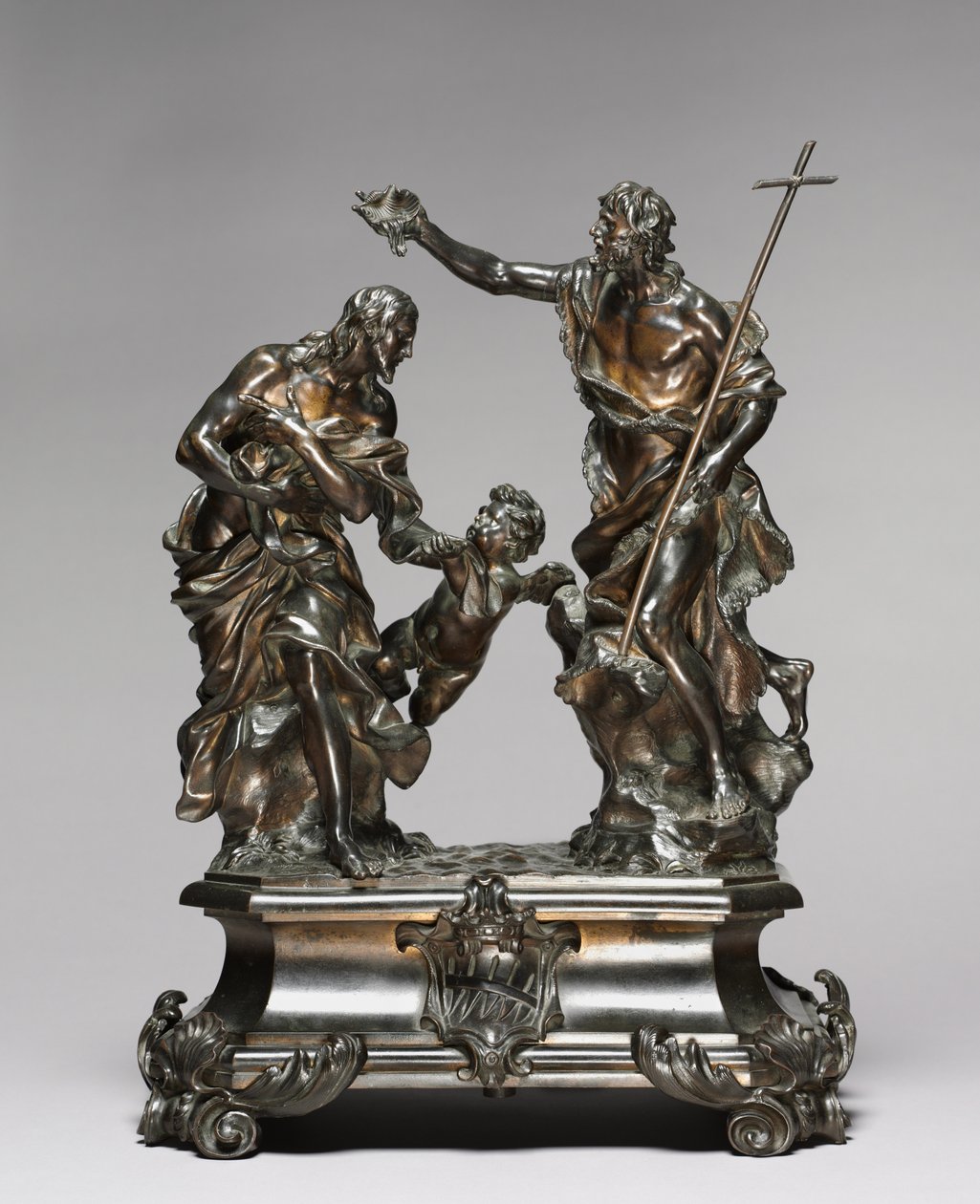 Krisztus keresztsége, tervezett 1645-46, valószínűleg 1650-55 alkotó: Alessandro Algardi