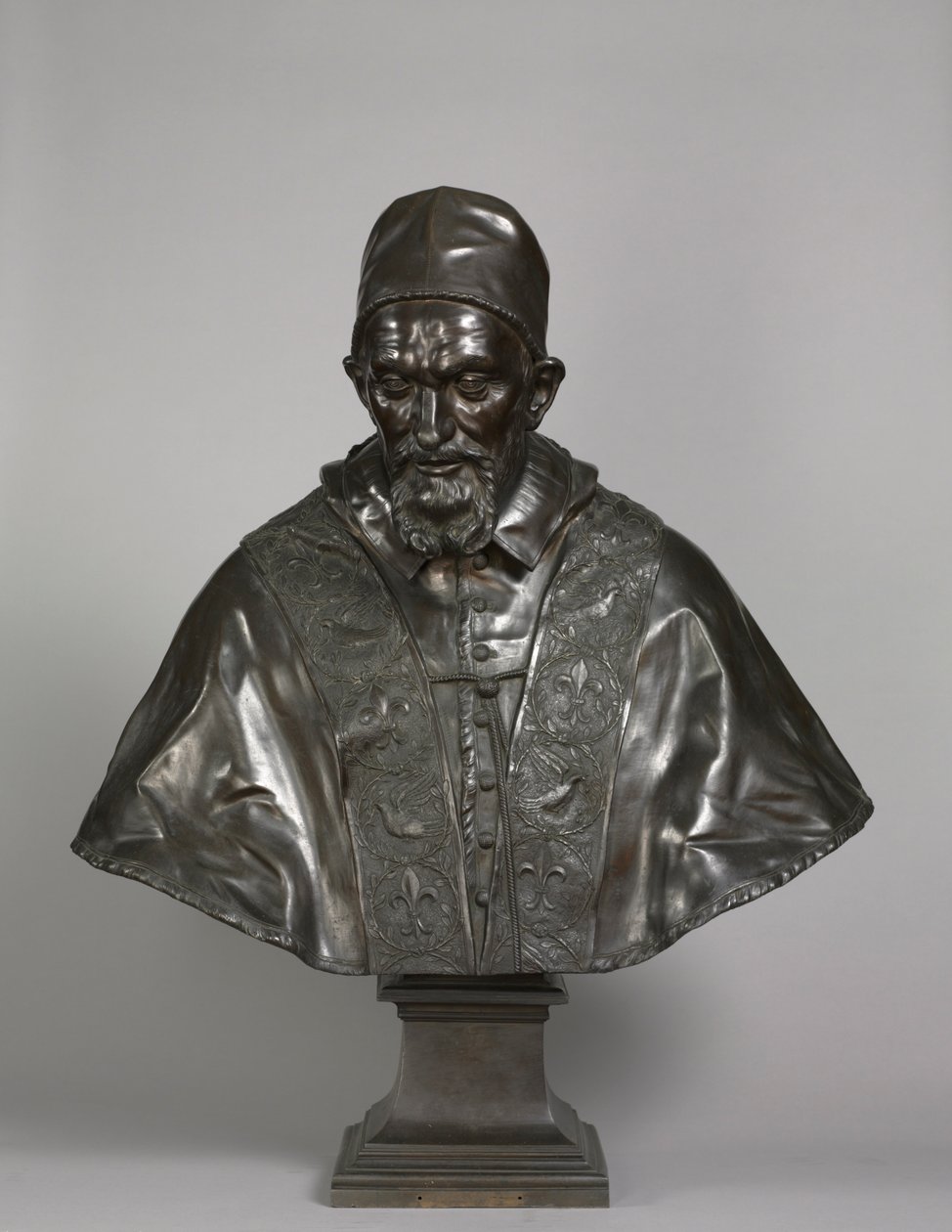 Innocent X Pamphili pápa portréja, 1647-1648, öntött 1650-1700. alkotó: Alessandro Algardi