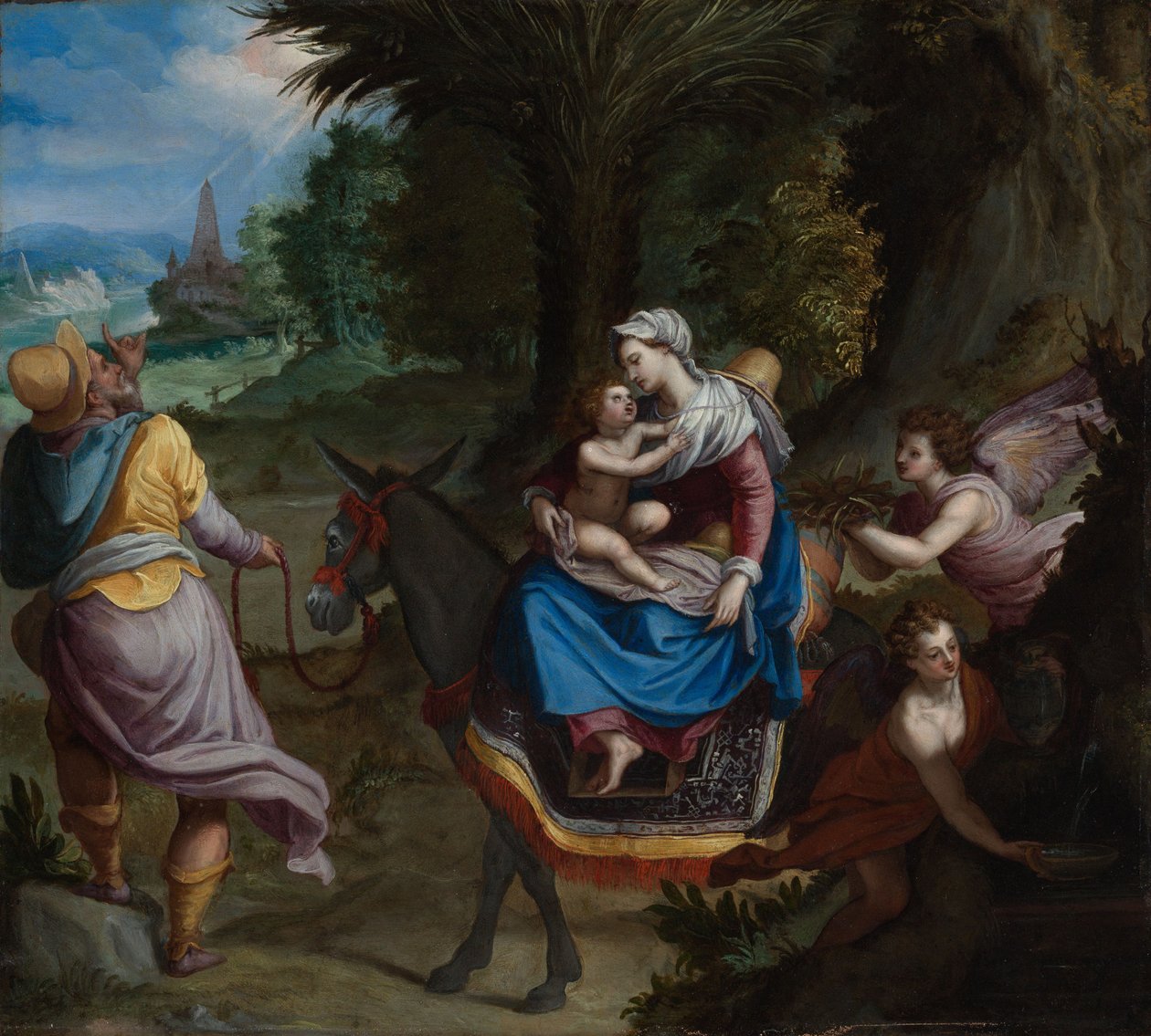 Menekülés Egyiptomba alkotó: Alessandro Allori