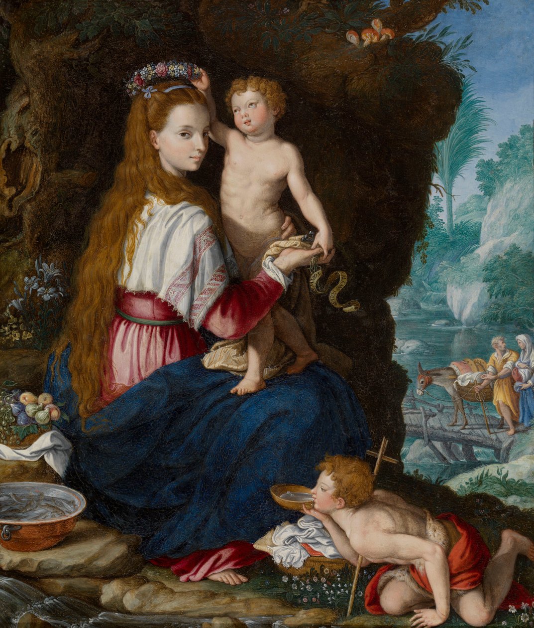 Madonna a gyermek Jézussal és Keresztelő Szent Jánossal alkotó: Alessandro Allori