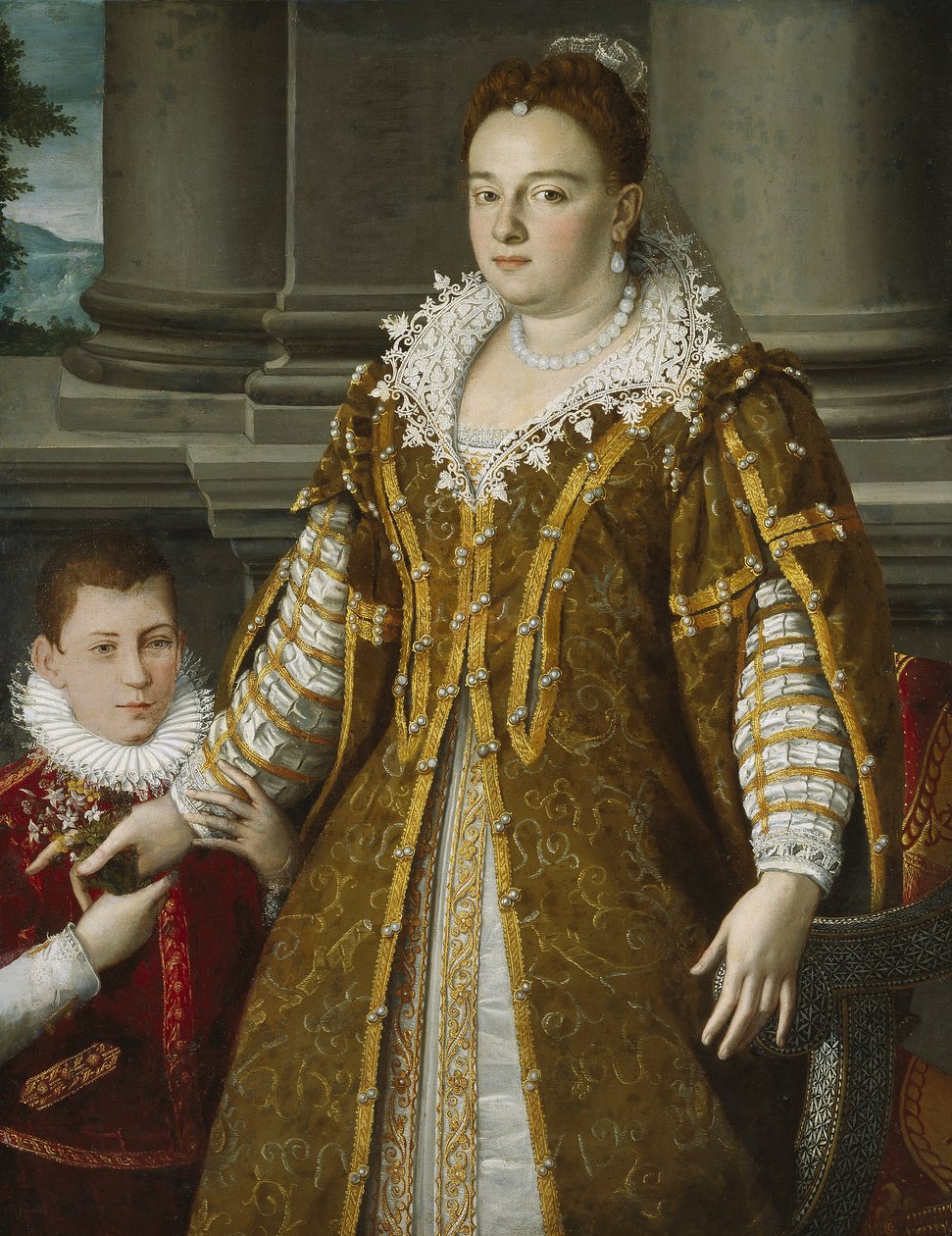 Bianca Capello de Medici nagyhercegnő portréja fiával, 1580-1614 alkotó: Alessandro Allori