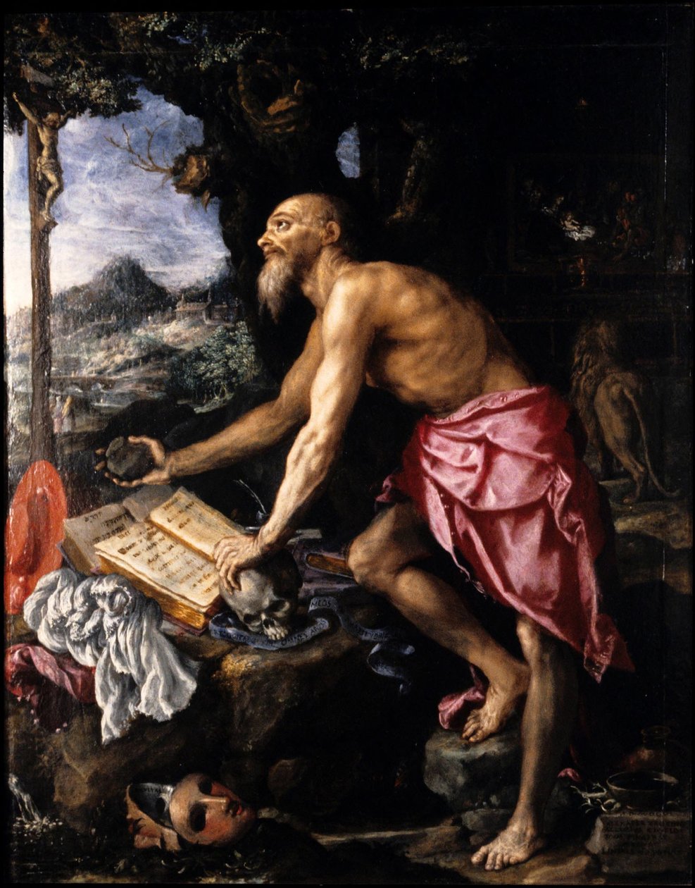 Bűnbánó Szent Jeromos alkotó: Alessandro Allori
